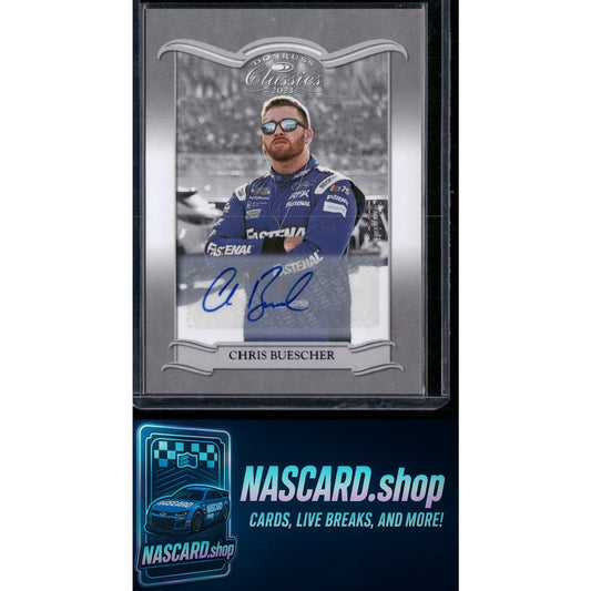 2023 Panini Chronicles #5 Chris Buescher Classics Autographs Purple #/25