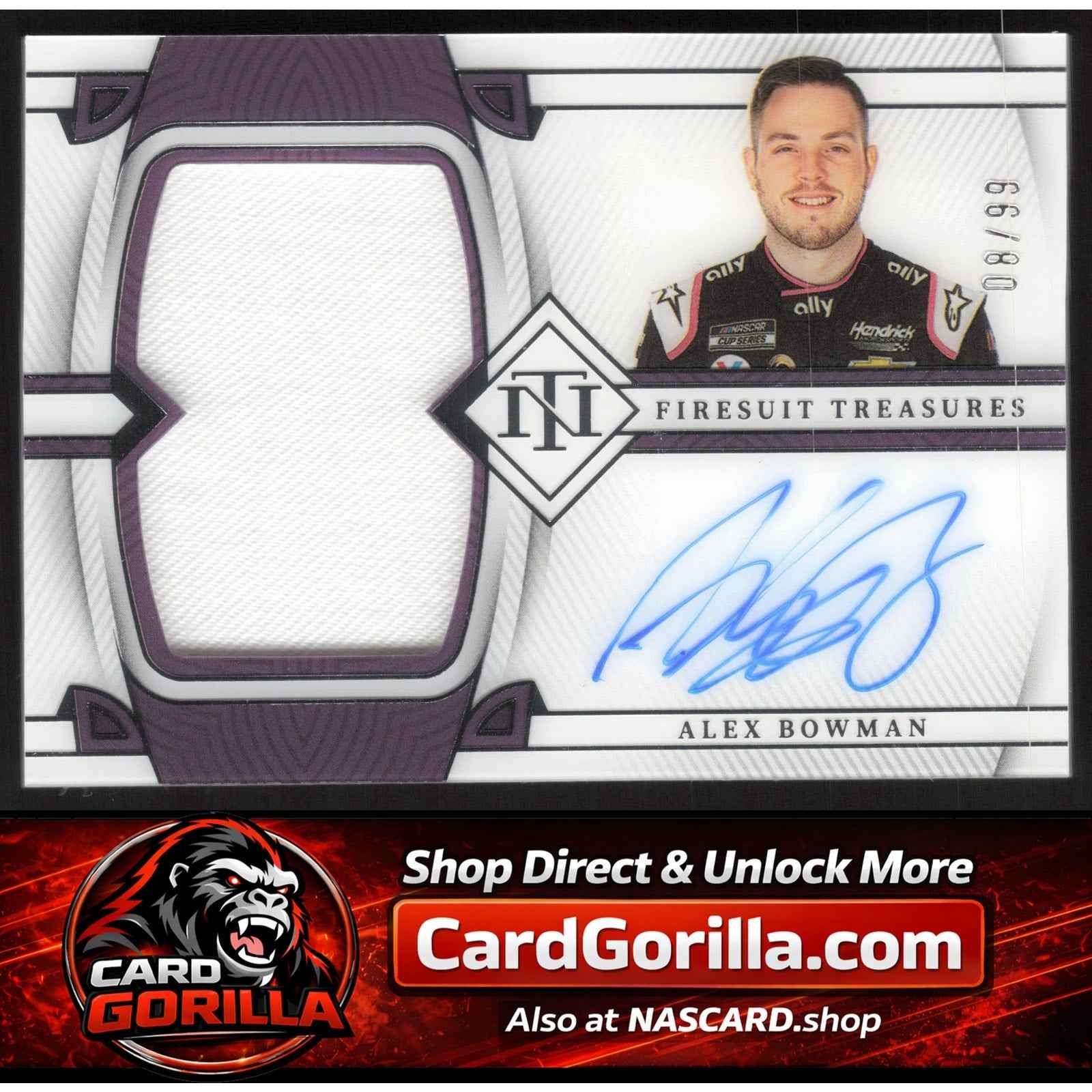 2023 Panini National Treasures Alex Bowman Firesuit Treasures Signatures #/99