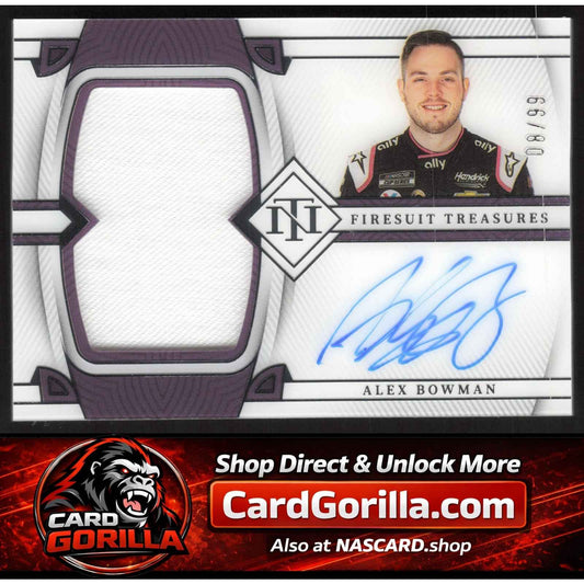 2023 Panini National Treasures Alex Bowman Firesuit Treasures Signatures #/99