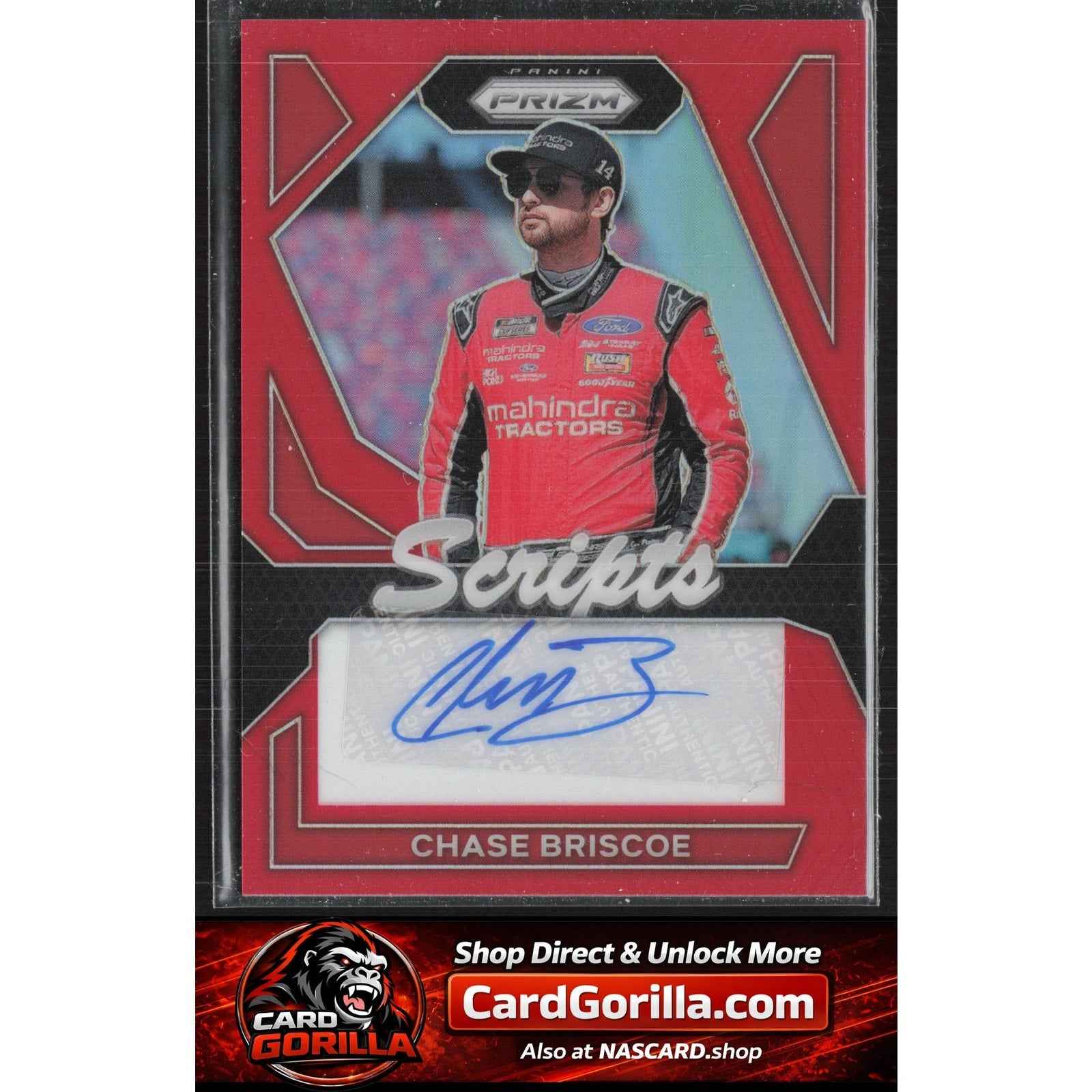 2024 Panini Prizm #S-CBE Chase Briscoe Scripts Red #/99
