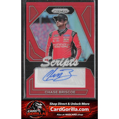 2024 Panini Prizm #S-CBE Chase Briscoe Scripts Red #/99