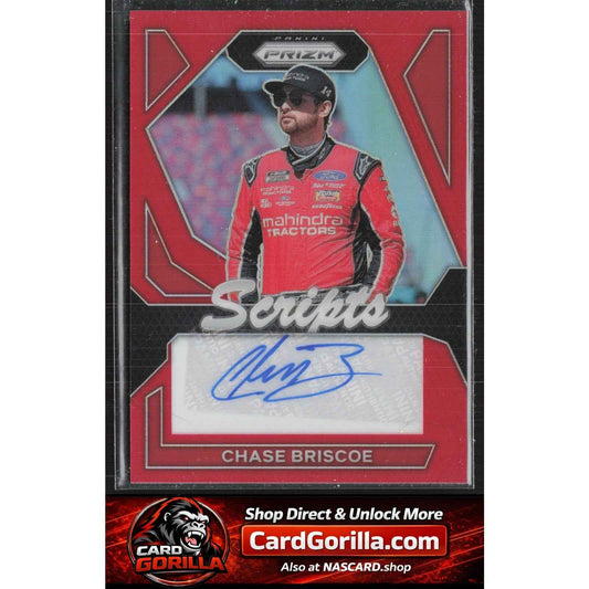 2024 Panini Prizm #S-CBE Chase Briscoe Scripts Red #/99