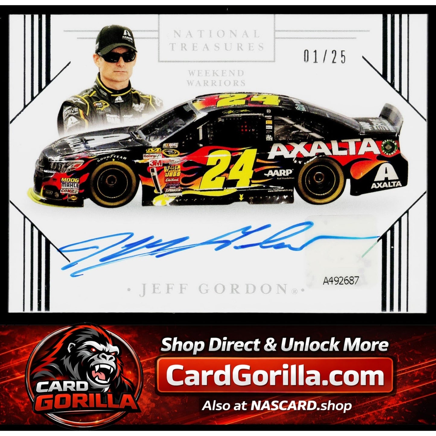 2021 Panini National Treasures #WW-JG Jeff Gordon Weekend Warriors #01/25