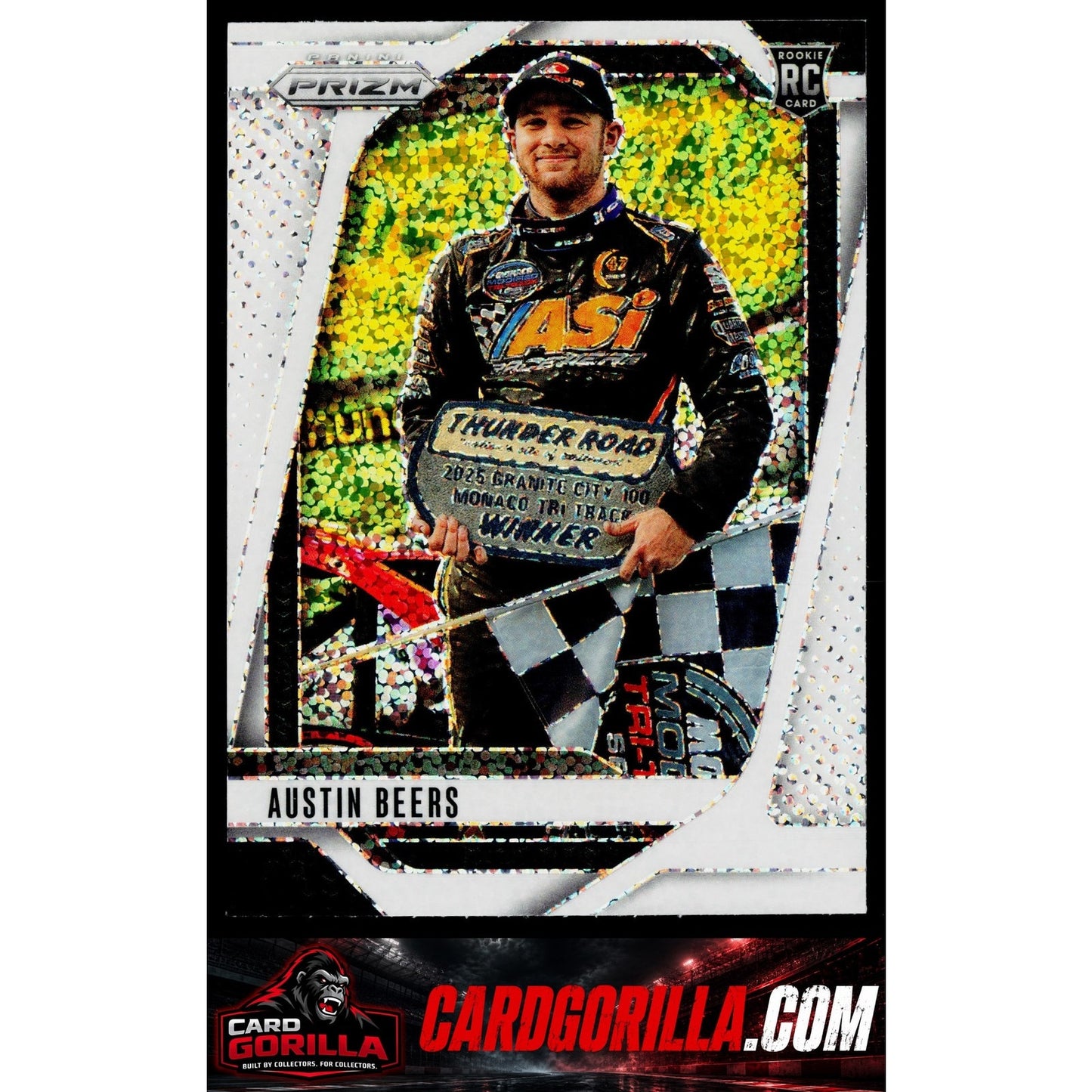 2025 Panini Prizm #83 Austin Beers White Sparkle RC