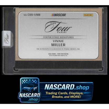 2025 Panini Turn Four #CSS-VMR Vinnie Miller Center Stage Signatures Red #/15