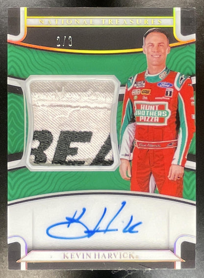 2022 Panini National Treasures Kevin Harvick #PPM-KH Premium Patches Midnight /3