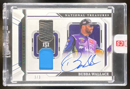 2022 Panini National Treasures Bubba Wallace #DRGG-BW Dual Race Gear Graphs 3/3