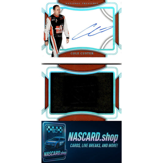 2023 National Treasures Cole Custer Jumbo Shoe Sole Signature Booklet #/10