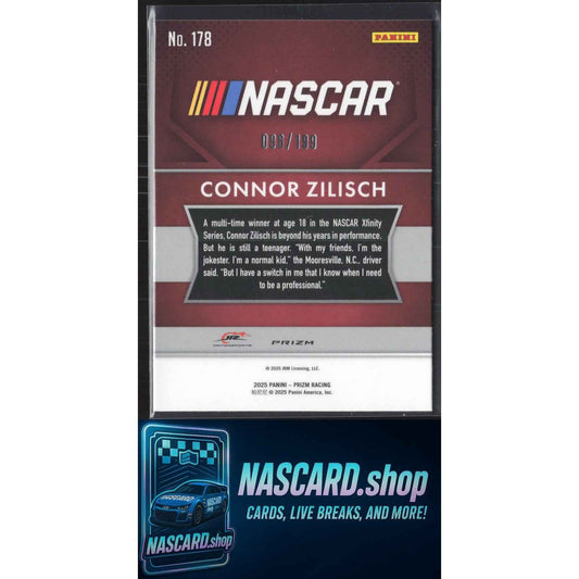 2025 Panini Prizm #178 Connor Zilisch Blue #/199 RC