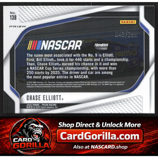 2025 Panini Prizm #138 Chase Elliott Pulsar #/299