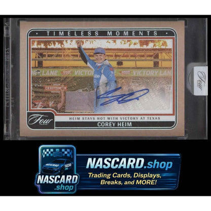 2025 Panini Turn Four #TM-CHM Corey Heim Timeless Moments Holo Silver #/75