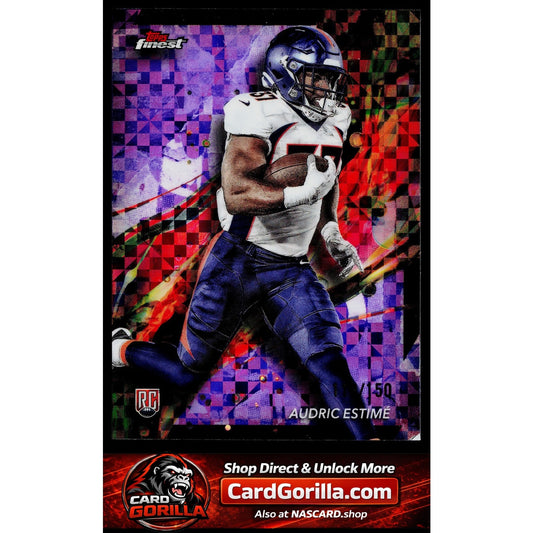 2024 Finest #78 Audric Estimé Purple Checkerboard Refractor #/150