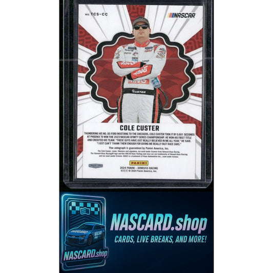 2024 Donruss #TCS-CC Cole Custer Turn of the Century Signatures Blue #/25