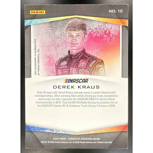 2020 Panini Chronicles Derek Kraus #10 Ascension Auto Purple 1/25
