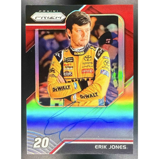 2018 Panini Prizm Erik Jones #DS-EJ Driver Signatures Red 13/25 Auto