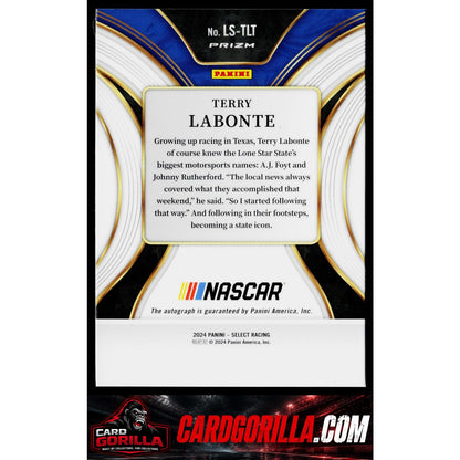2024 Panini Select #LS-TLT Terry Labonte Legendary Signatures