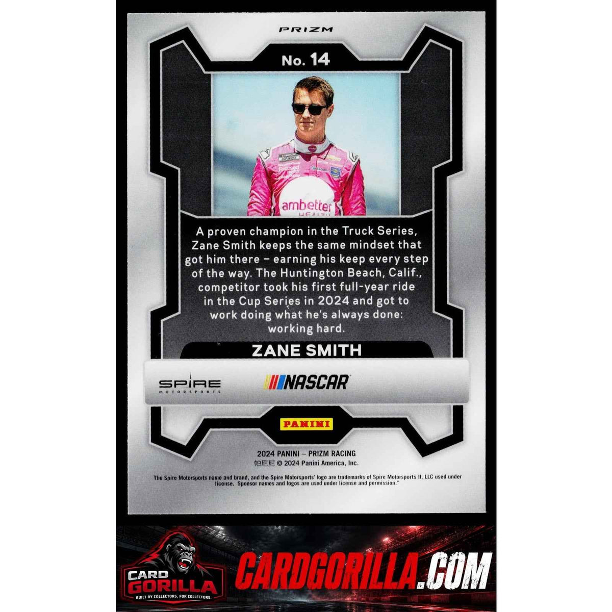 2024 Panini Prizm #14 Zane Smith White Sparkle