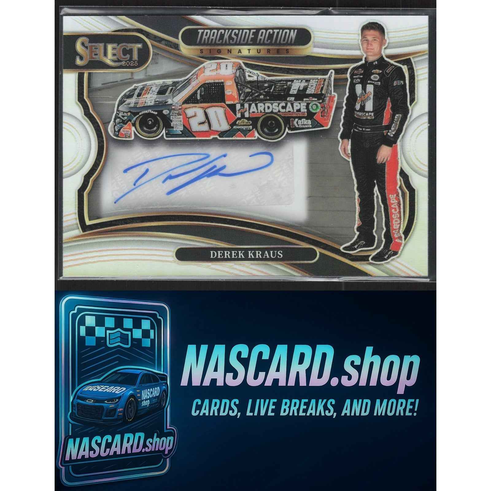 2025 Panini Select #TAS-DKS Derek Kraus Trackside Action Signatures