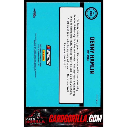 2024 Donruss #136 Denny Hamlin Optic Orange Velocity