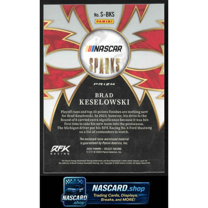 2024 Panini Select #S-BKS Brad Keselowski Sparks Flash Prizms