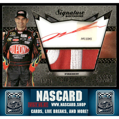 2010 Press Pass Five Star #SS-JG Jeff Gordon Signature Souvenirs Gold - Card Gorilla
