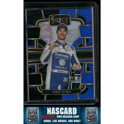 2024 Panini Select #14 Daniel Suarez Black and Blue Prizms #/49