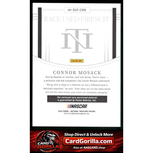 2024 Panini National Treasures #RUF-CMK Connor Mosack Race Used Firesuit #/99