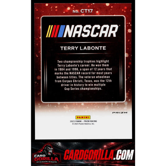2023 Panini Prizm #CT17 Terry Labonte Championship Trophy