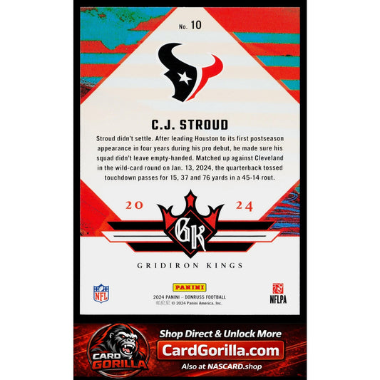 2024 Donruss #10 C.J. Stroud Gridiron Kings