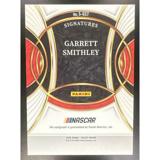 2026 Panini Select NASCAR Garrett Smithley #S-GST Signatures Auto