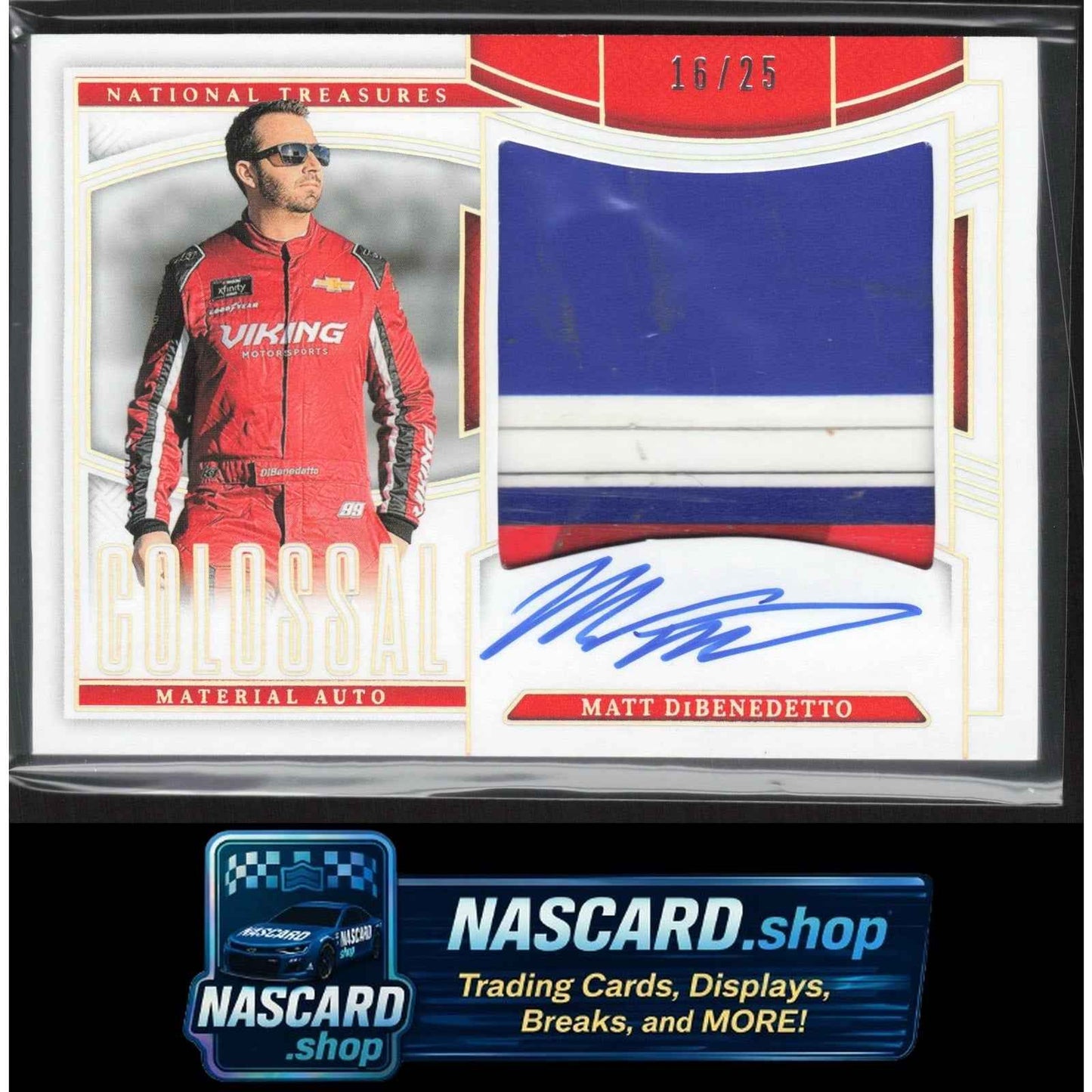 2025 National Treasures Matt DiBenedetto Colossal Material Auto Holo Silver #/25