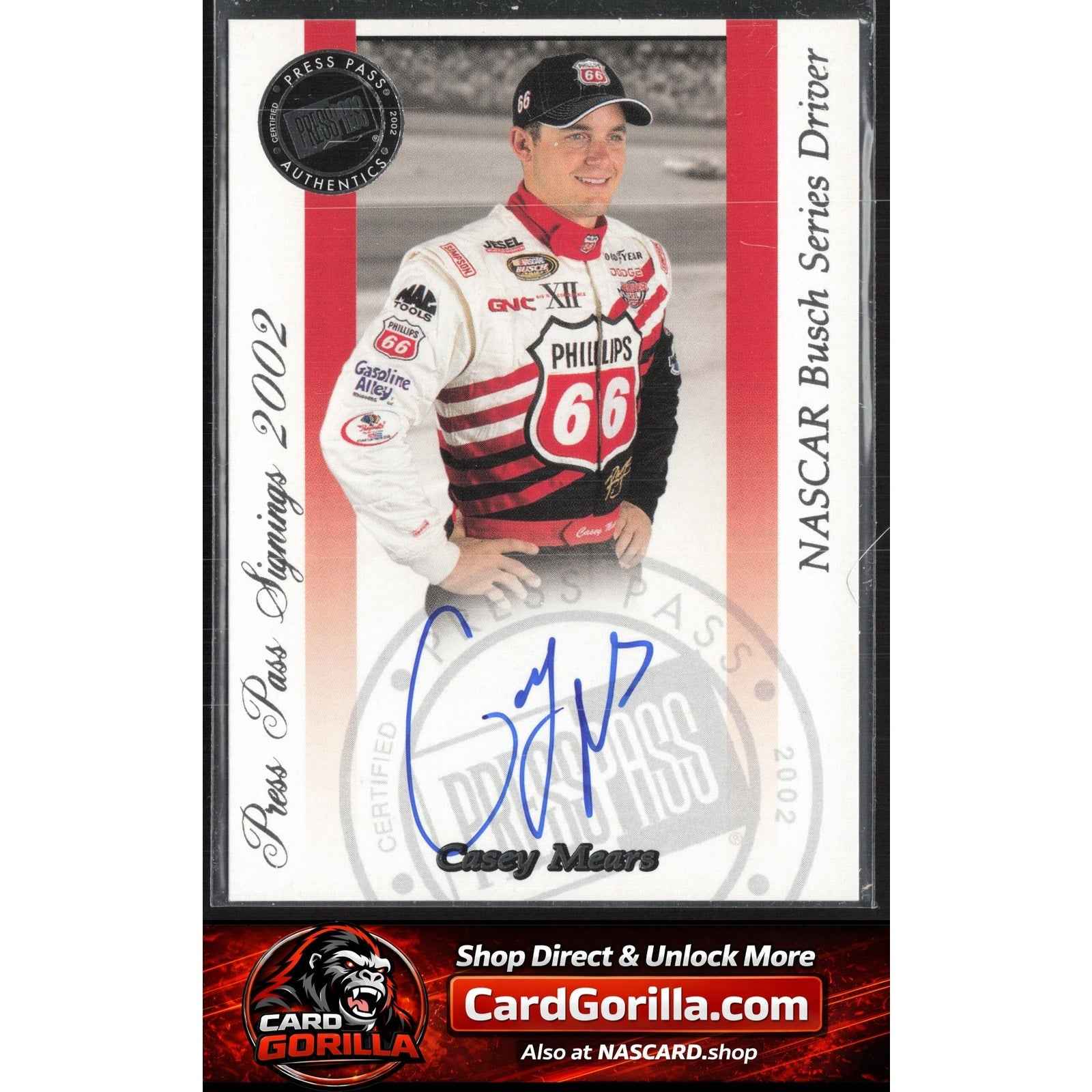 2002 Press Pass #NNO Casey Mears Signings