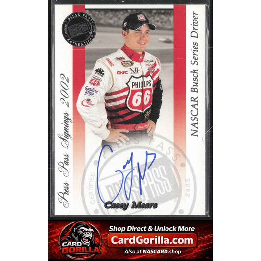 2002 Press Pass #NNO Casey Mears Signings