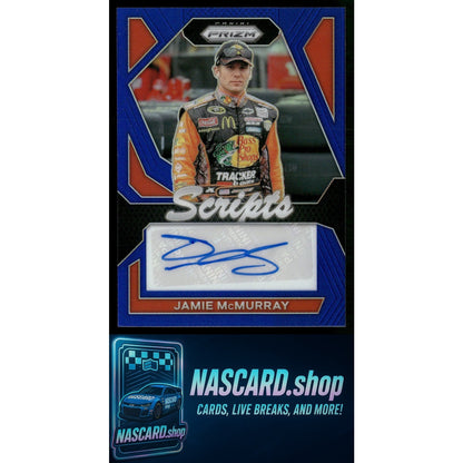 2024 Panini Prizm #S-JMY Jamie McMurray Scripts Blue - Card Gorilla