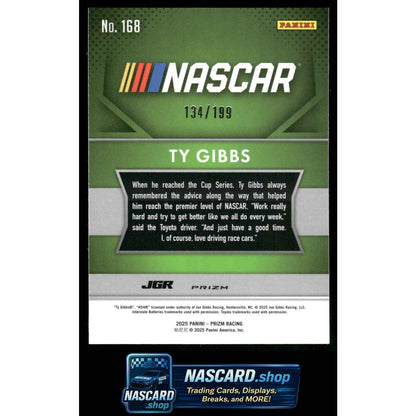 2025 Panini Prizm #168 Ty Gibbs Blue #/199