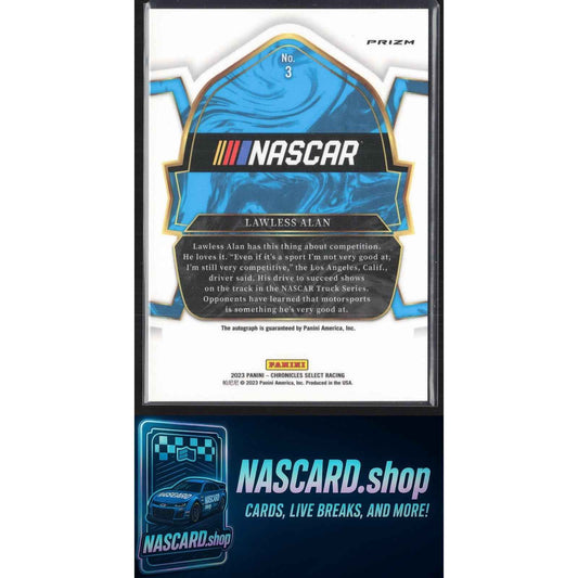 2023 Panini Chronicles #3 Lawless Alan Select Autographs