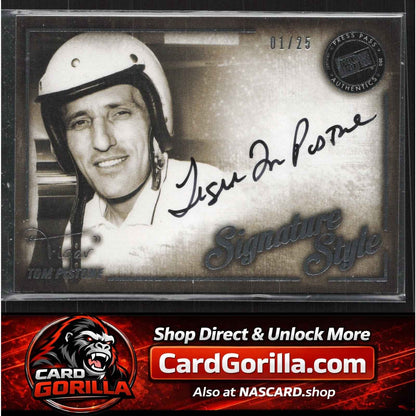 2013 Press Pass Legends Tom Pistone Signature Style Autographs Silver #01/25