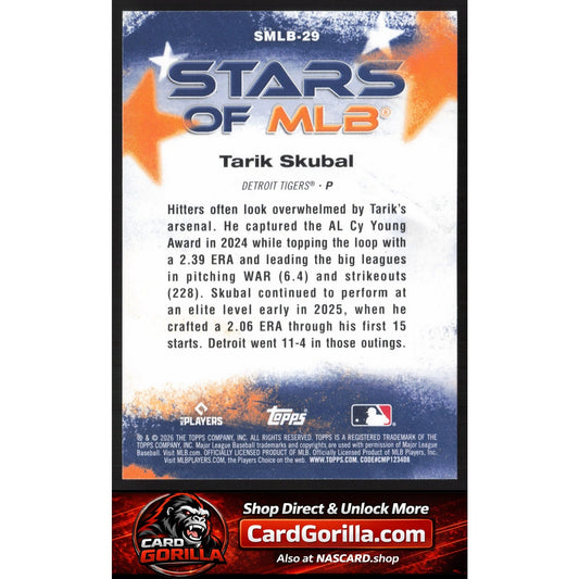 2026 Topps #SMLB-29 Tarik Skubal Stars of MLB