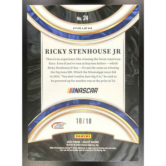 2024 Panini Select Ricky Stenhouse Jr American Pride Gold Flash Prizms /10