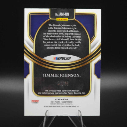 2024 Panini Select Autographed Memorabilia Silver Prizm Jimmie Johnson /35 - NASCARD.shop