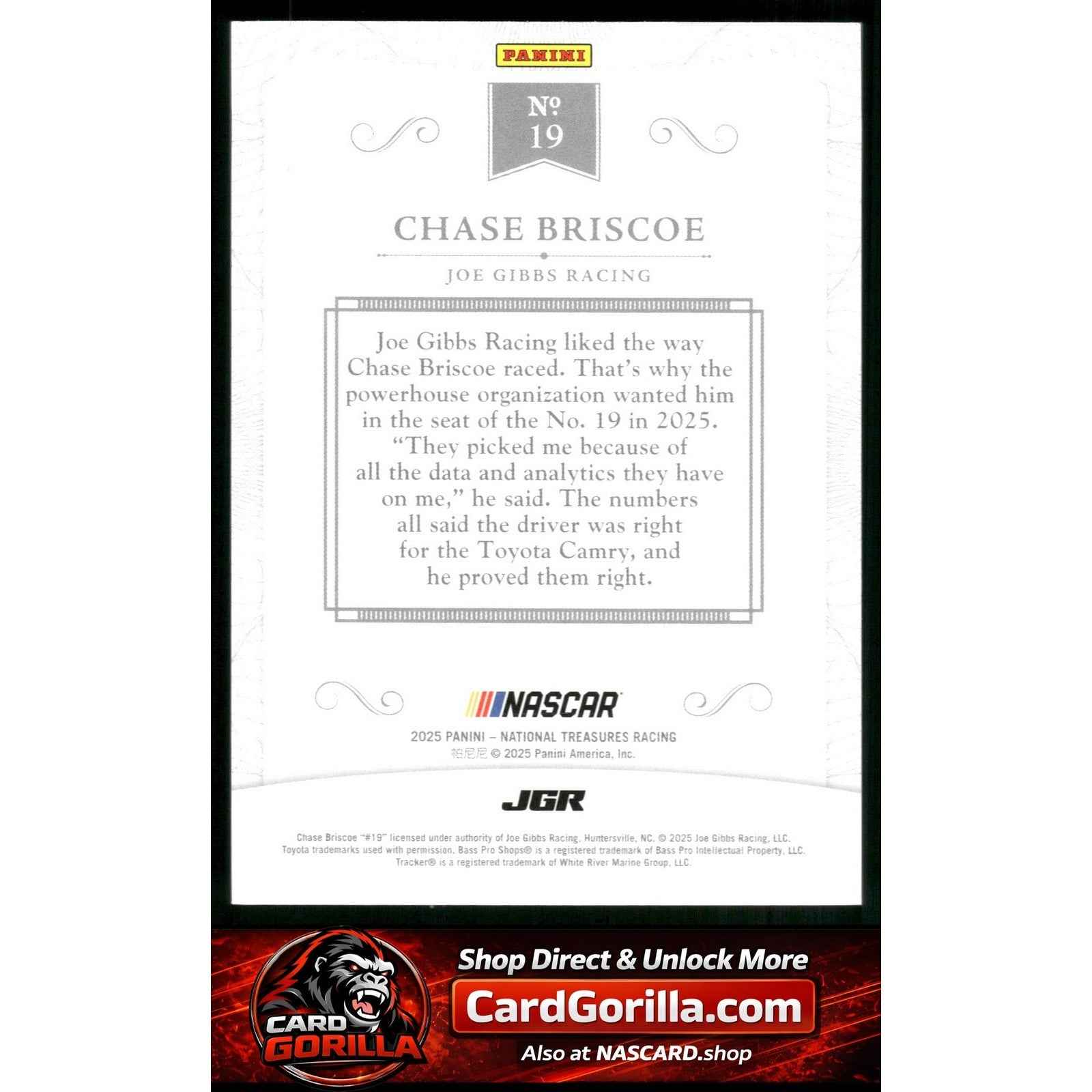 2025 Panini National Treasures #19 Chase Briscoe 2016 Throwback #/35