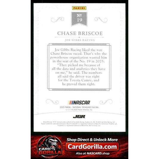 2025 Panini National Treasures #19 Chase Briscoe 2016 Throwback #/35