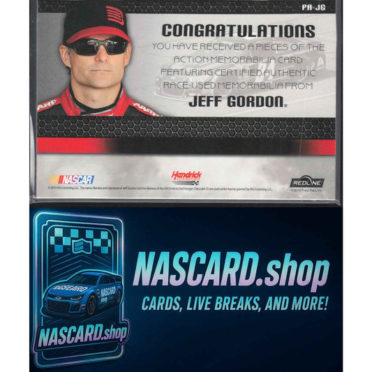2012 Press Pass Redline #PA-JG Jeff Gordon Pieces of the Action Gold #/25