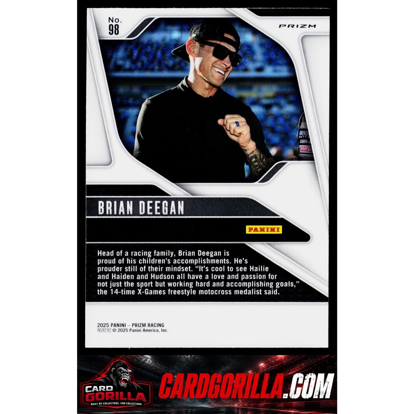 2025 Panini Prizm #98 Brian Deegan White Sparkle