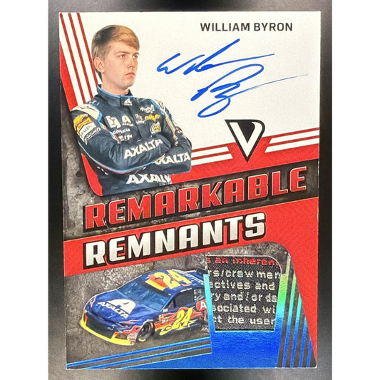2018 Panini Victory Lane William Byron Remarkable Remnants Laundry Tags 1/1