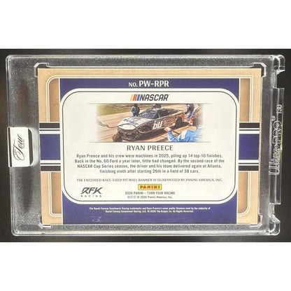 2026 Panini Turn Four Racing Ryan Preece #PW-RPR Pit Wall Jumbo Swatches /99 MEM