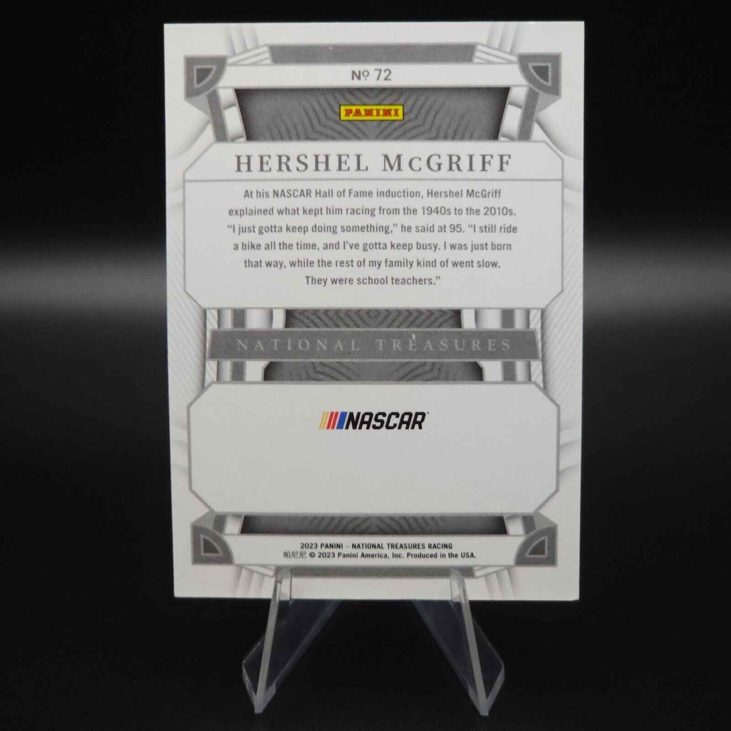 2023 National Treasures NASCAR Diamond Anniversary Midnight Hershel McGriff /20 - NASCARD.shop
