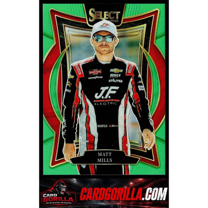2025 Panini Select #8 Matt Mills Neon Green Prizms #/75