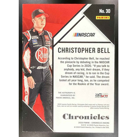 2020 Panini Chronicles Christopher Bell #30 Auto Purple 16/25