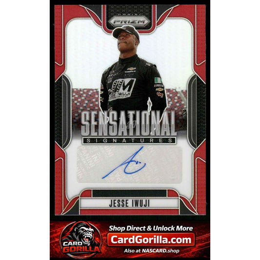 2025 Panini Prizm #SS-JIW Jesse Iwuji Sensational Signatures Red #/99